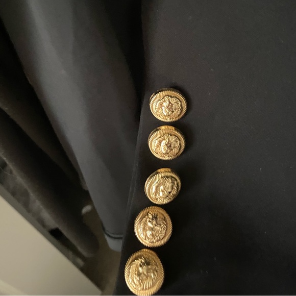 DOUBLE BREASTED GOLD METAL BUTTONED BLAZER | size M - Picture 4 of 4